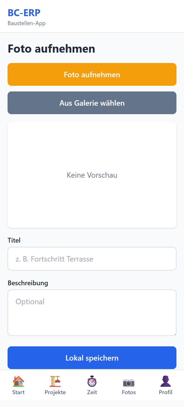 Foto aufnehmen